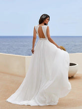 Load image into Gallery viewer, Beach Wedding Dress-V Neck Chiffon Bridal Gown | Wedding Dresses