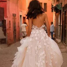 Load image into Gallery viewer, Country Lace Wedding Dress-Garden Flower Tiered Skirt | Wedding Dresses