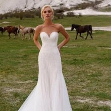 Load image into Gallery viewer, Mermaid Wedding Dress-Elegant Mermaid Strapless Bridal Gown | Wedding Dresses