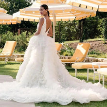 Load image into Gallery viewer, Ball Gown Wedding Dress - Deep V-Neck, Backless, Sleeveless | Wedding Dresses