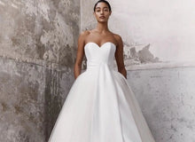 Load image into Gallery viewer, A Line Wedding Dress-Strapless Satin Bridal Gown | Wedding Dresses
