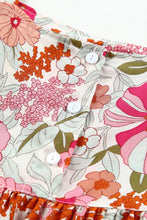 Load image into Gallery viewer, Womens Blouse-Floral Square Neck Baby Doll Top | Tops/Blouses & Shirts