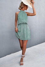 Load image into Gallery viewer, Womens Mini Dress-Floral Tied Sleeveless Mini Dress | Dresses