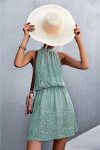 Load image into Gallery viewer, Womens Mini Dress-Floral Tied Sleeveless Mini Dress | Dresses