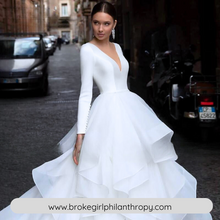Load image into Gallery viewer, Princess Wedding Dress-Graceful Ruffles Organza Court Train | Wedding Dresses