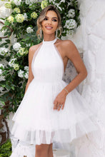 Load image into Gallery viewer, Womens Dress-Halter Neck Backless Mesh Dress | Dresses