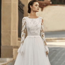 Load image into Gallery viewer, Long Sleeve Lace Wedding Dress-Open Back Wedding Gown | Wedding Dresses