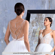 Load image into Gallery viewer, V Neck Wedding Dress-Luxury Shiny Wedding Gown | Wedding Dresses