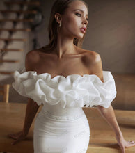 Load image into Gallery viewer, Mermaid Wedding Dress-Off Shoulder Satin Bridal Gown. | Wedding Dresses