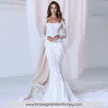 Load image into Gallery viewer, Mermaid Wedding Dress-Sexy Flower Lace Backless Wedding Gown | Wedding Dresses