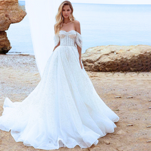 Load image into Gallery viewer, Beach Wedding Dress-Off Shoulder Princess Wedding Gown | Wedding Dresses