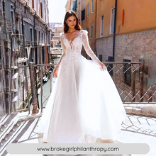 Load image into Gallery viewer, Lace Wedding Dress-Backless A-Line Wedding Dress | Wedding Dresses
