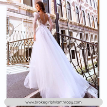 Load image into Gallery viewer, Lace Wedding Dress-Backless A-Line Wedding Dress | Wedding Dresses