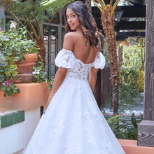 Load image into Gallery viewer, Off the Shoulder Wedding Dress-Romantic Beach Wedding Gown | Wedding Dresses