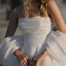Load image into Gallery viewer, Strapless Wedding Dress-Romantic Bridal Gown Pearls | Wedding Dresses