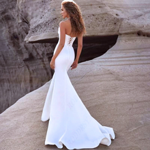 Load image into Gallery viewer, Mermaid Wedding Dress-Satin Strapless Beach Wedding Dress | Wedding Dresses