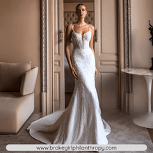Load image into Gallery viewer, Mermaid Wedding Dress-Backless Sweetheart Lace Wedding Dress | Wedding Dresses
