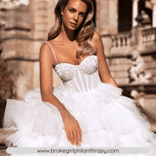 Load image into Gallery viewer, Ball Gown Wedding Dress-Backless Sweetheart Tiered Ball Gown | Wedding Dresses