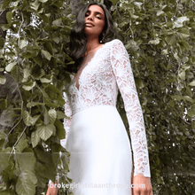 Load image into Gallery viewer, Sexy Mermaid Wedding Dress-Lace Jersey Mermaid Beach Bridal Gown | Wedding Dresses