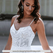 Load image into Gallery viewer, Sexy Wedding Dress-Sequin A Line Beach Wedding Dress | Wedding Dresses
