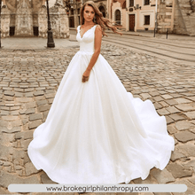 Load image into Gallery viewer, Vintage Lace Wedding Dress-Sexy V Neck A Line Wedding Dress | Wedding Dresses