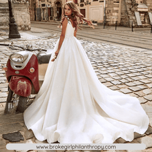 Load image into Gallery viewer, Vintage Lace Wedding Dress-Sexy V Neck A Line Wedding Dress | Wedding Dresses