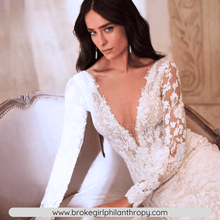 Load image into Gallery viewer, Mermaid Wedding Dress-Sexy V Neck Lace Wedding Dress | Wedding Dresses