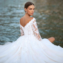 Load image into Gallery viewer, Sexy Wedding Dress-V Neck Lace Wedding Dress | Wedding Dresses