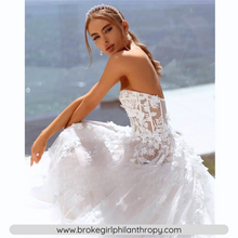 Load image into Gallery viewer, Sexy Wedding Dress-Strapless 3D Flower Lace Wedding Dress | Wedding Dresses