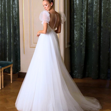 Load image into Gallery viewer, Lace Princess Wedding Dress-Short Cap Sleeve Bridal Gown | Wedding Dresses