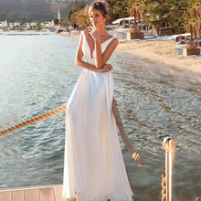 Load image into Gallery viewer, Simple Wedding Dress-A Line Backless Beach Wedding Dress | Wedding Dresses