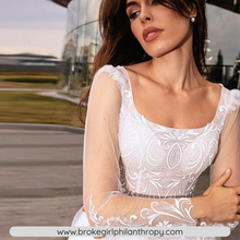 Load image into Gallery viewer, Lace Wedding Dress-A-Line Lace Wedding Dress-Long Sleeves | Wedding Dresses