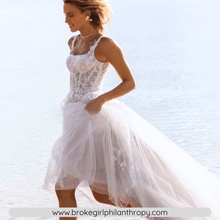 Load image into Gallery viewer, Beach Wedding Dress-Bohemian Backless Wedding Dress | Wedding Dresses