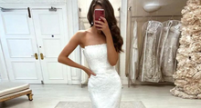 Load image into Gallery viewer, Mermaid Wedding Dress-Bohemian Strapless Bridal Gown | Wedding Dresses