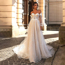 Load image into Gallery viewer, Beach Wedding Dress-Strapless Sweetheart Beach Wedding Dress | Wedding Dresses