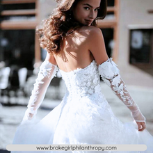 Load image into Gallery viewer, Backless Wedding Dress-A Line Lace Beach Wedding Dress | Wedding Dresses