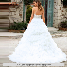 Load image into Gallery viewer, Princess Wedding Dress- Backless Wedding Dress-Tiered Ruffles | Wedding Dresses
