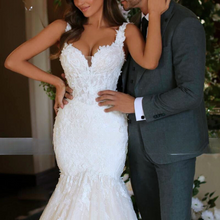 Load image into Gallery viewer, Mermaid Wedding Dress-Sweetheart Lace Wedding Dress- Flowers & Beading | Wedding Dresses
