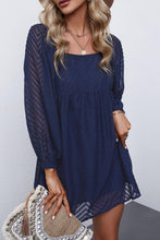 Load image into Gallery viewer, Womens Mini Dress-Textured Square Neck Mini Dress | Dress