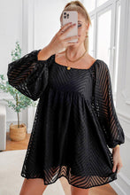 Load image into Gallery viewer, Womens Mini Dress-Textured Square Neck Mini Dress | Dress