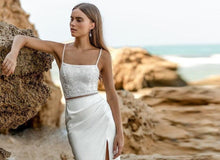 Load image into Gallery viewer, Bohemian Wedding Dress-Two Piece Square Neckline Wedding Dress | Wedding Dresses