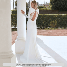 Load image into Gallery viewer, Mermaid Wedding Dress-Long Sleeve Backless V-Neck Wedding Dress | Wedding Dresses