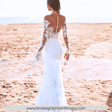 Load image into Gallery viewer, Vintage Mermaid Wedding Dress-Lace Mermaid Beach Wedding Dress | Wedding Dresses