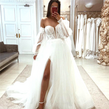 Load image into Gallery viewer, Vintage Lace Wedding Dress-Off the Shoulder Bridal Gown | Wedding Dresses