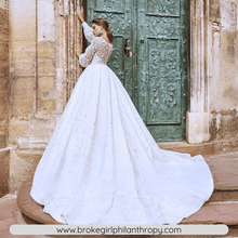 Load image into Gallery viewer, Vintage Lace Wedding Dress-V Neck A Line Wedding Dress | Wedding Dresses