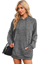 Load image into Gallery viewer, Gray Mineral Wash Kangaroo Pocket Drawstring Pullover Hoodie | Tops/Sweatshirts & Hoodies