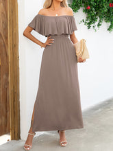 Load image into Gallery viewer, Maxi Dress | Off-Shoulder Slit Long Dress