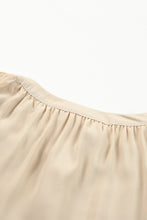 Load image into Gallery viewer, Beige Leopard Mesh Bubble Sleeve Split Neck Blouse | Tops/Blouses & Shirts