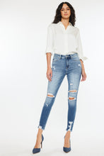 Load image into Gallery viewer, High Rise Frayed Ankle Skinny Jeans