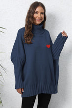 Load image into Gallery viewer, Turtle Neck Long Sleeve Ribbed Sweater